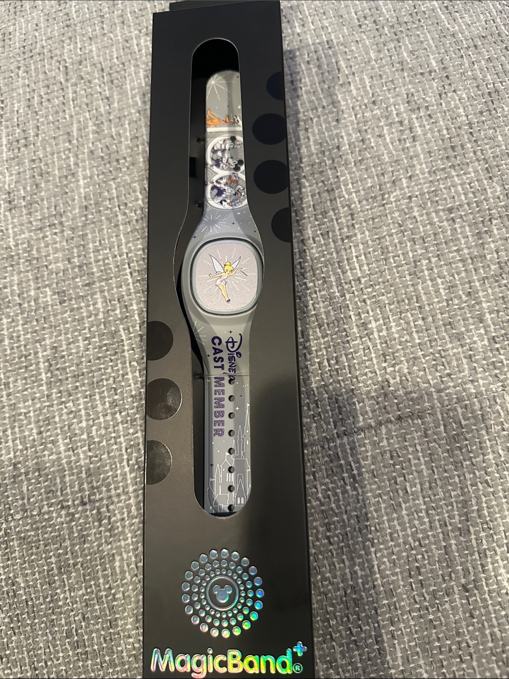 Disney Grey MagicBand with Tinker Bell Artwork